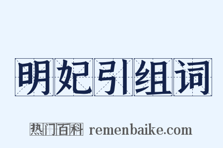 明妃引组词是什么意思的图片